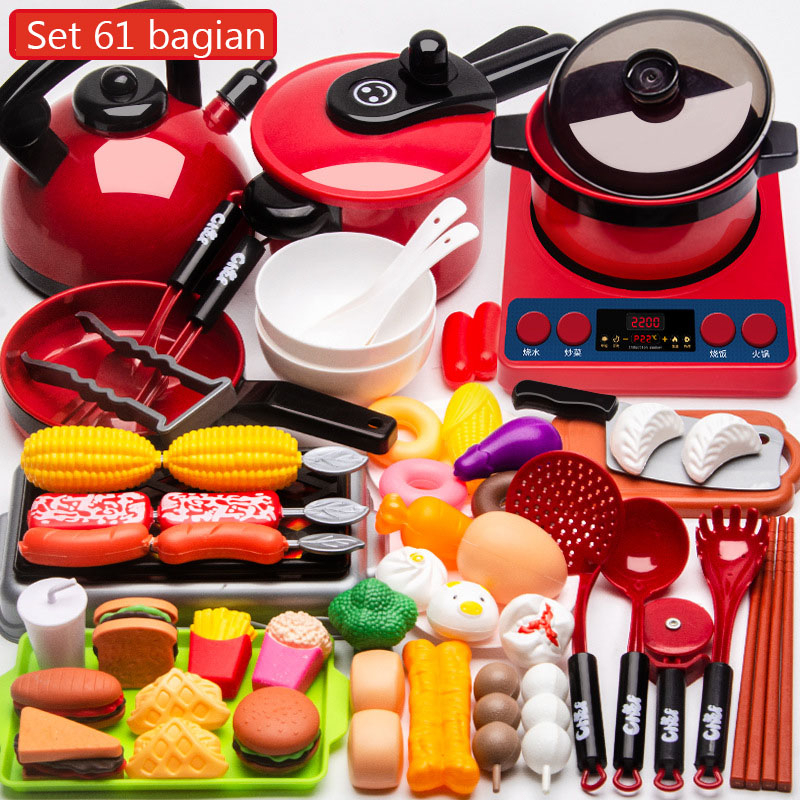 【COD】51/61/73pcs Mainan Dapur Anak Kitchen Set Masak masakan mainan dapur Cooking Set Mainan Anak Perempuan mainan masak masakan besar mainan masak masakan masak masakan anak