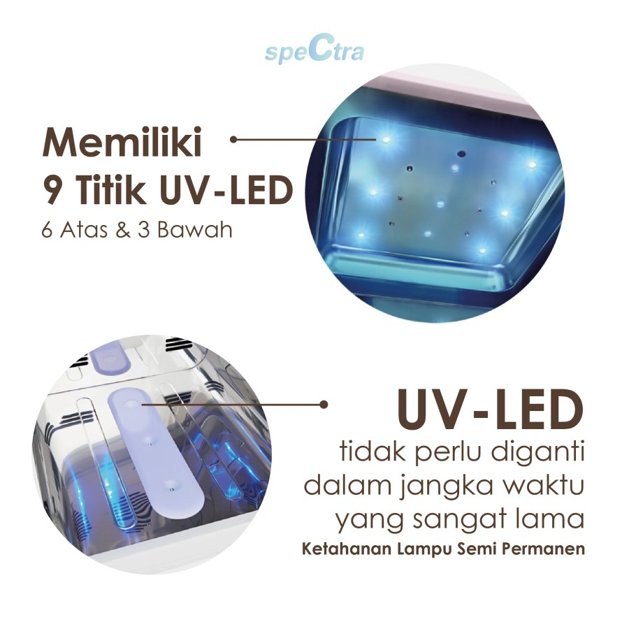 Spectra UV LED Sterilizer Alat Steril Botol Perlengkapan Bayi