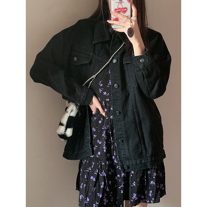 kekinian Kelabu hitam new import korean style oversize jacket