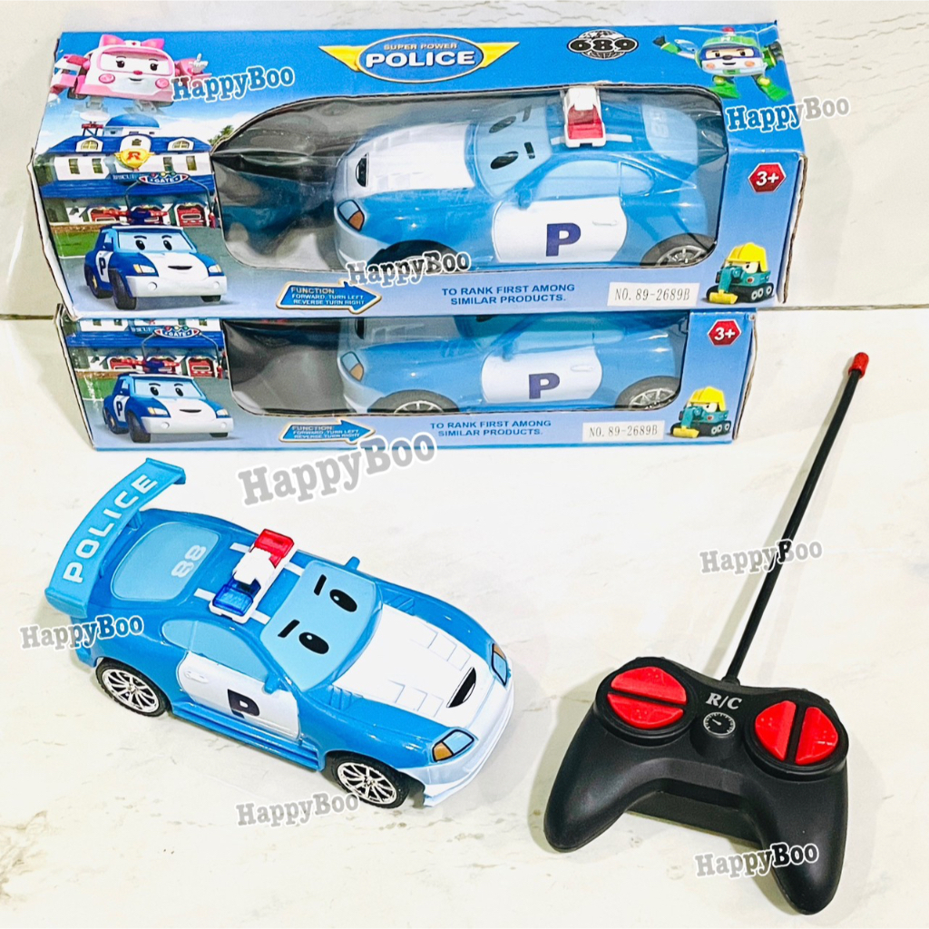 Mainan RC remote control mobil robocar Poli police mobil mobilan ROPO