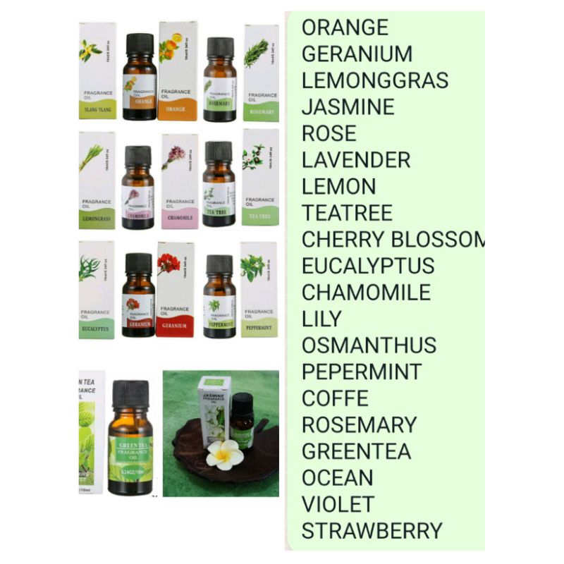 Essential Oil Aromatherapy 10 mili Penyegar dan Pengharum Ruangan