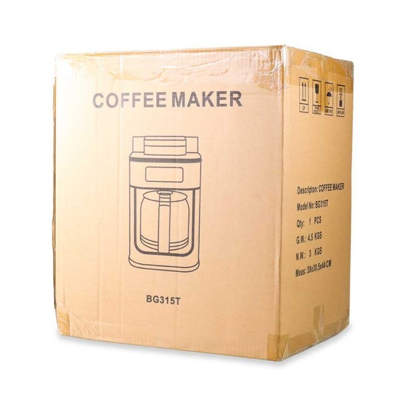 YANKE Mesin Kopi 2 in 1 Espresso Drip Bean Grinder LED 1.2L 220V - BG315T