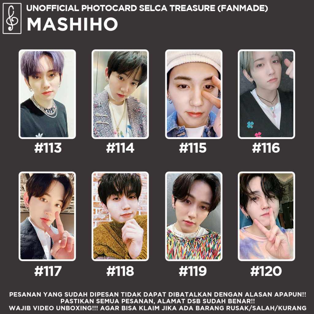 [SELCA TREASURE] MASHIHO BOYFRIEND MATERIAL PHOTOCARD  UNOFFICIAL