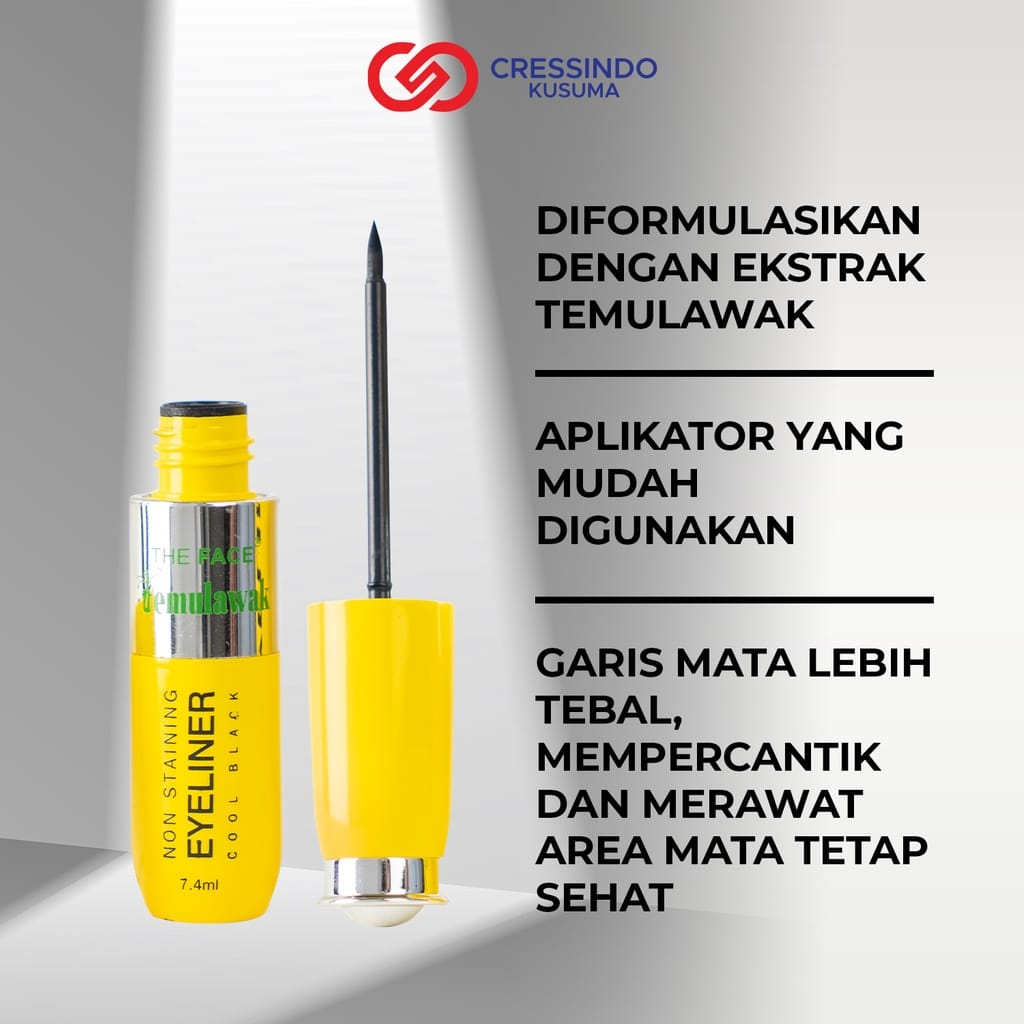 The Face Mascara Black - Melentikan Bulu Mata - Eyeliner Cool Black- Waterproof &amp; Smudgeproof
