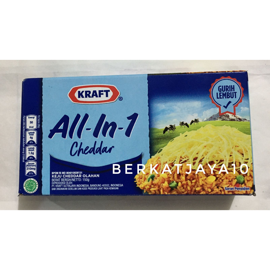 

Keju Kraft All in 1 Cheddar Cheese 165 gr All in One