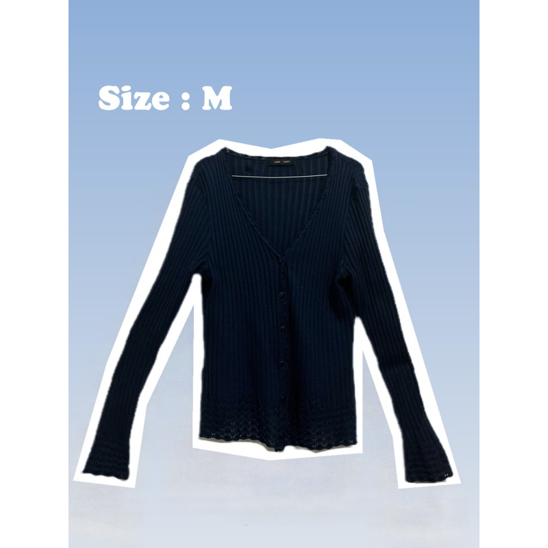 Lace Cardigan Navy
