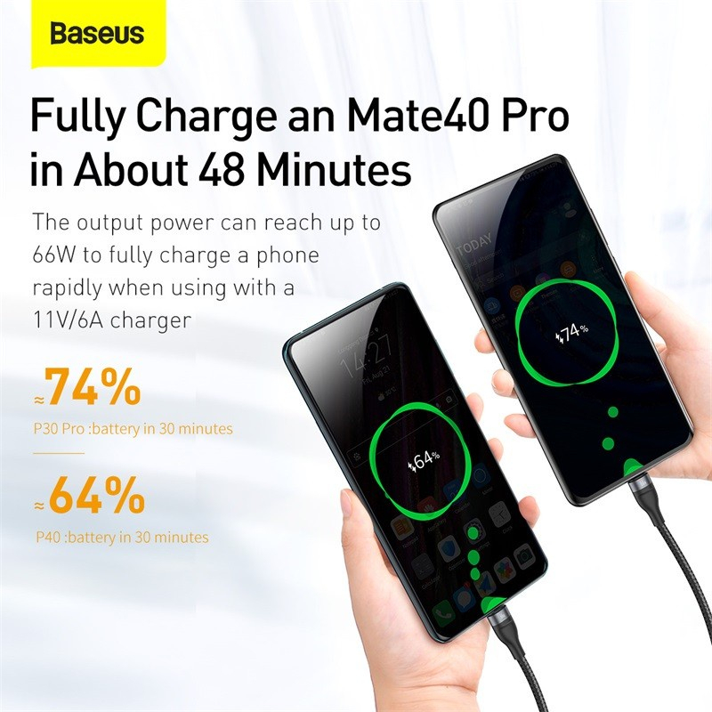 Baseus Kabel Data Fast Charging 3IN1 Micro+Lightning+Type-C 5A 1.2M BY SMOLL