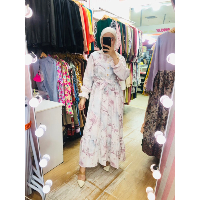dress abstrak marble