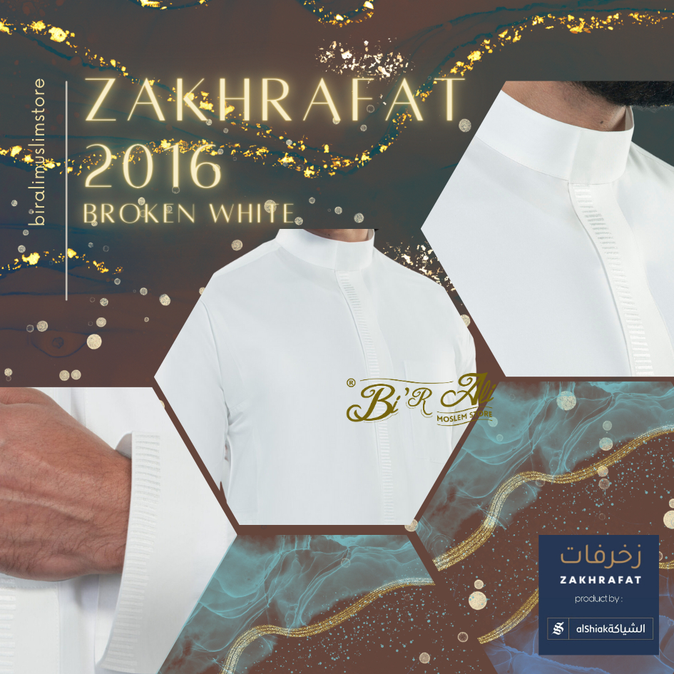 Jubah Zakhrafat 2016 - BROKEN WHITE