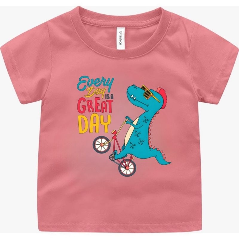 DUNIA.OBLONG-Kaos Anak Unisex Gambar Dino Every Day Baju Anak Laki Laki Dan Perempuan Kaos Distro Anak Cowok/Cewek