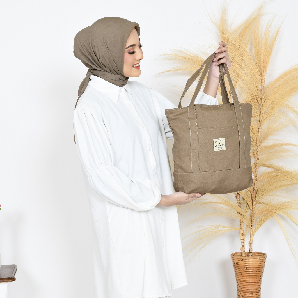 TAS TOTE BAG POLOS / NUDIE BAG / TOTEBAG KANVAS BAHAN SUEDING TEBAL LEMBUT MURAH DAN CUSTOM SABLON