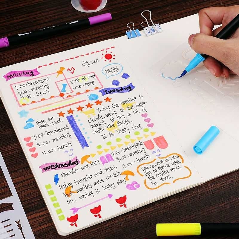 Kolorowy 48 Color Spidol Double Head Drawing Pen Fine Art Watercolor Set - MKB