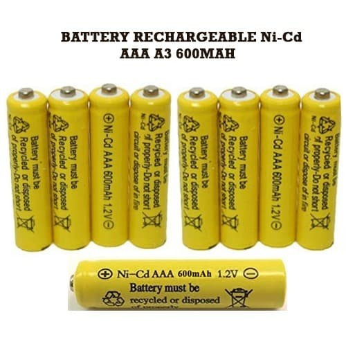 Baterai Rechargable Ukuran Aaa Atau A3 Baterai Remote Tv, Ac, Dvd - 600mah