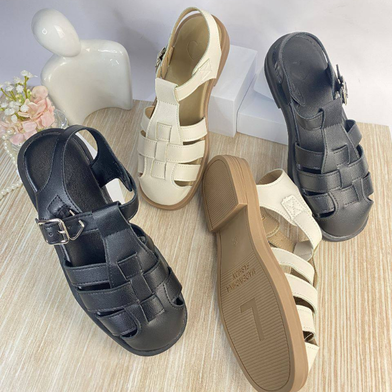 10334 Sandal Tali Wedges Wanita Import Murah Sendal Strappy Women