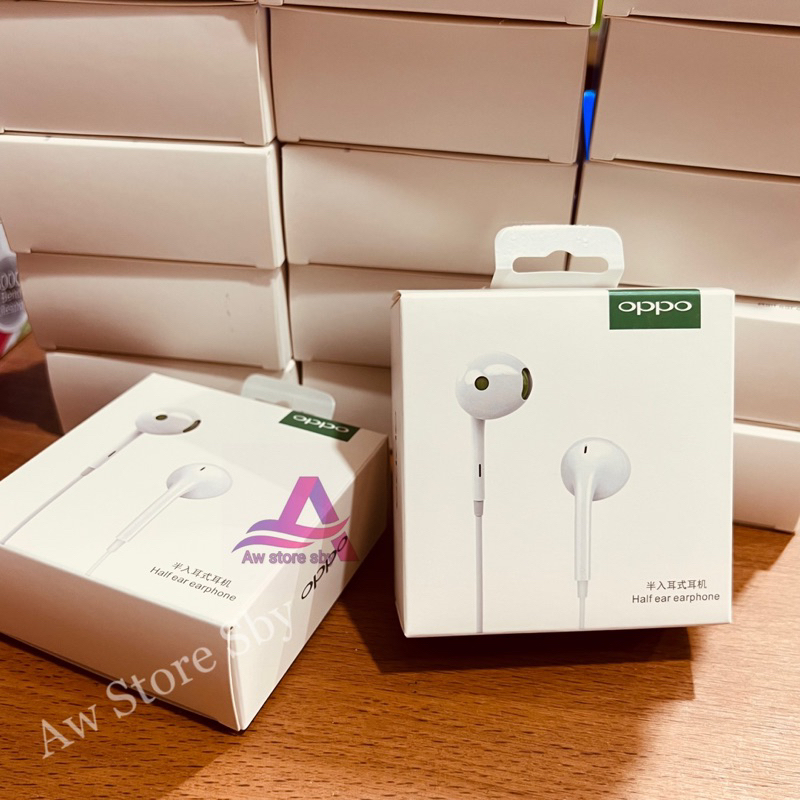 Earphone oppo HD Microphone Audio Bass Stereo Headset Oppo A5/A9/A52/A92/A33/A53/A54/A15/A16/A17/A96/Reno 2/2F/3/4/4F/5/5F/6