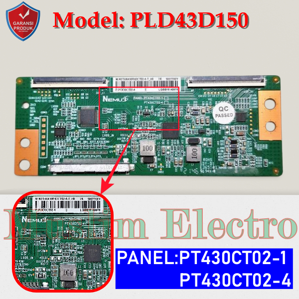 Tcon LED TV Polytron PLD43D150 43D150