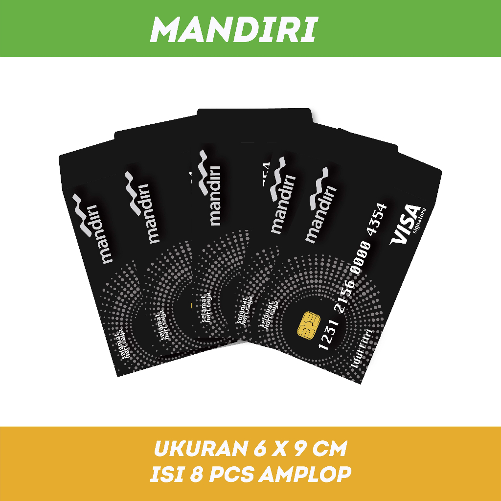 Amplop Lebaran Motif Bank Isi 8 pcs ukuran 6 x 9 cm Uang Dilipat Angpao Lebaran Amplop unik viral