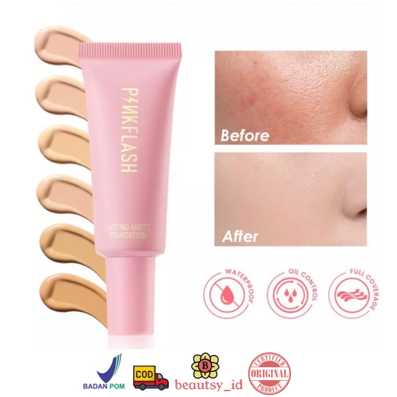 Pinkflash Foundation OhMySelf Lasting Matte Original BPOM COD