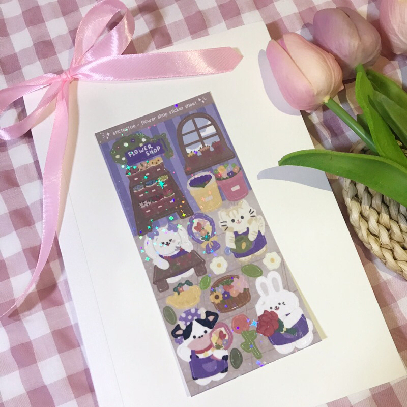 

Flower Shop Sticker Sheet / Deco Sticker - by Stictactoe