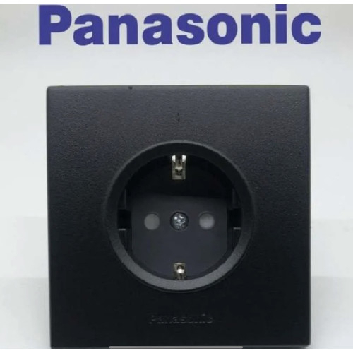 Panasonic Stop Kontak Arde Hitam WESJP 1121-B CP