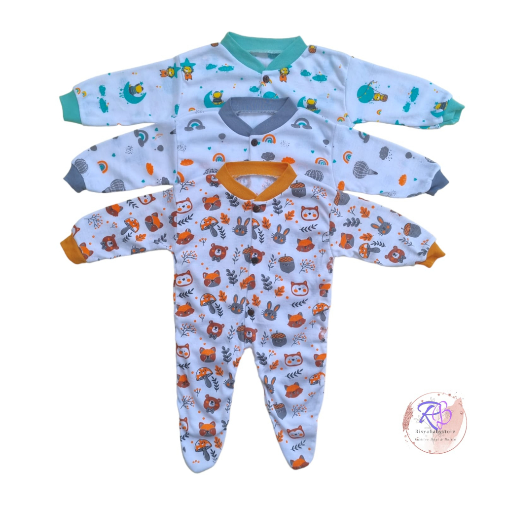 Sleepsuit bayi murah / jumper panjang/ piyama bayi jumsuit buka kaki