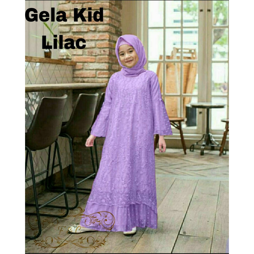 Feodora /Maxi Gela Kids /  pakaian muslim anak / gamis anak / pakaian anak perempuan / dress anak / (GOOD QUALITY)