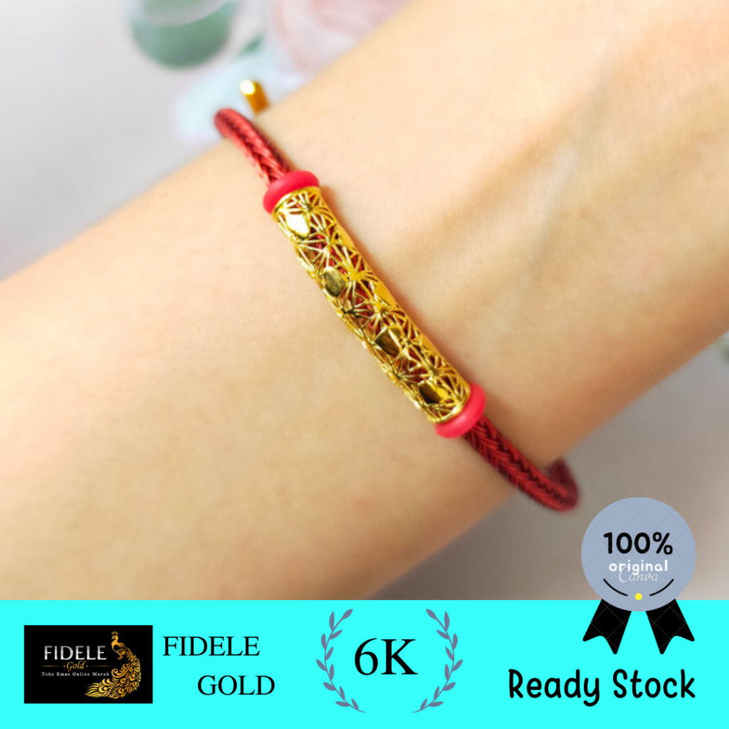 Charm Hati pipa pandora fashion charm emas muda kadar 6k emas asli