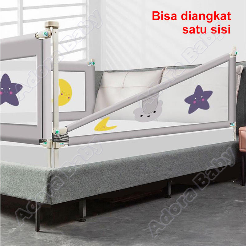 Ready stock✅[ Tinggi 100CM ]Baby Bedrail Import 180CM/Pagar Kasur Pengaman Baby 200CM/ Pembatas Kasur Pagar Bayi Strong &amp; Tall 160CM/Bedguard Fence/Pengaman Kasur Untuk Bayi/Pagar Tempat Tidur Bayi/Pagar Pengaman Bayi