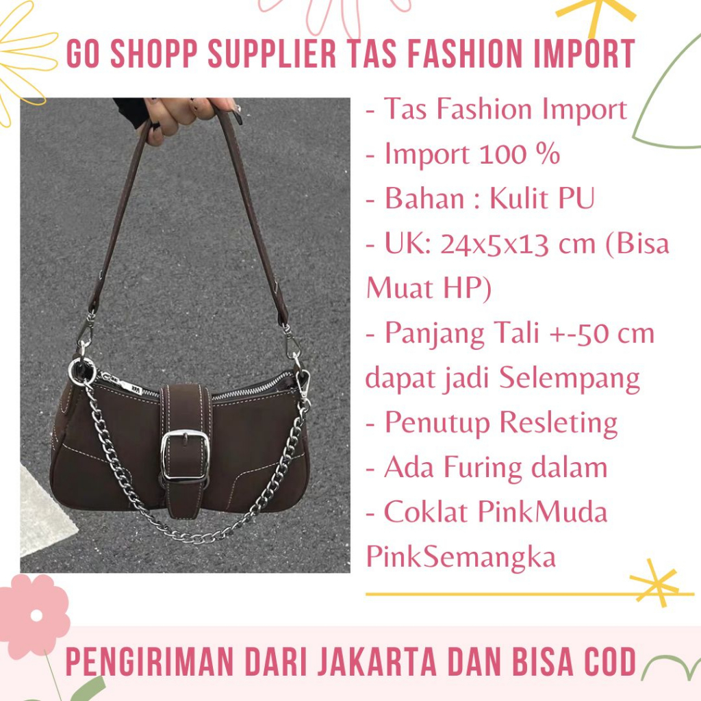 Tas Selempang Bahu Pesta Wanita Import Fashion Korea Terbaru - Shoulder Bag Kekinian SL89