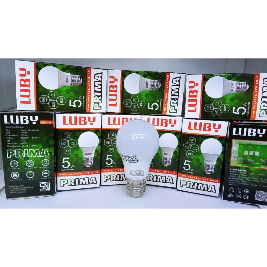 Lampu Luby Prima  5W /5 WATT (1 Dus / Karton Isi 100Pcs)