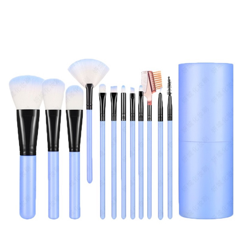 BAHAN SUPER LEMBUT GRATIS ONGKIR COD MEDAN TERMURAH Kuas Make Up Tabung 12pcs Make Up Brush 12 Set In 1 Tube Import Murah