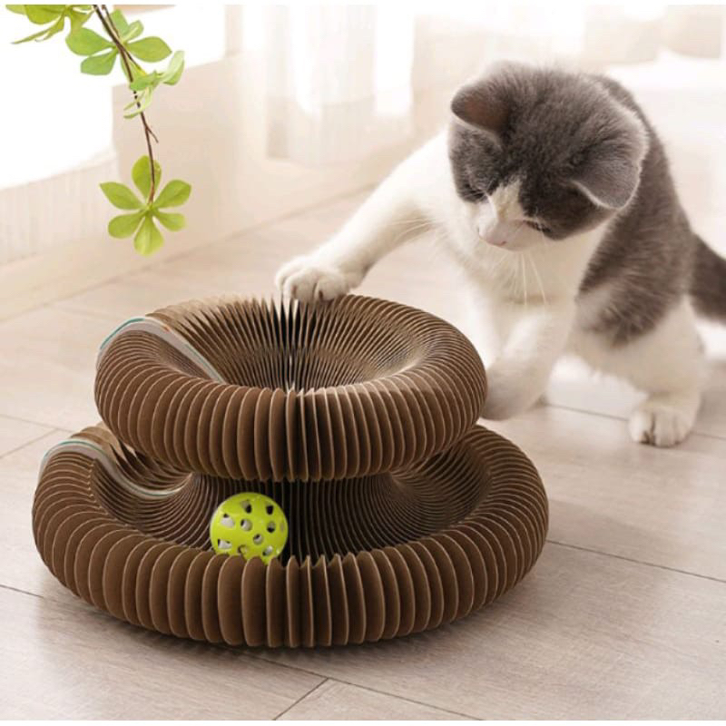 Pet Cardboard Toy Scratcher Mainan Kucing Anjing