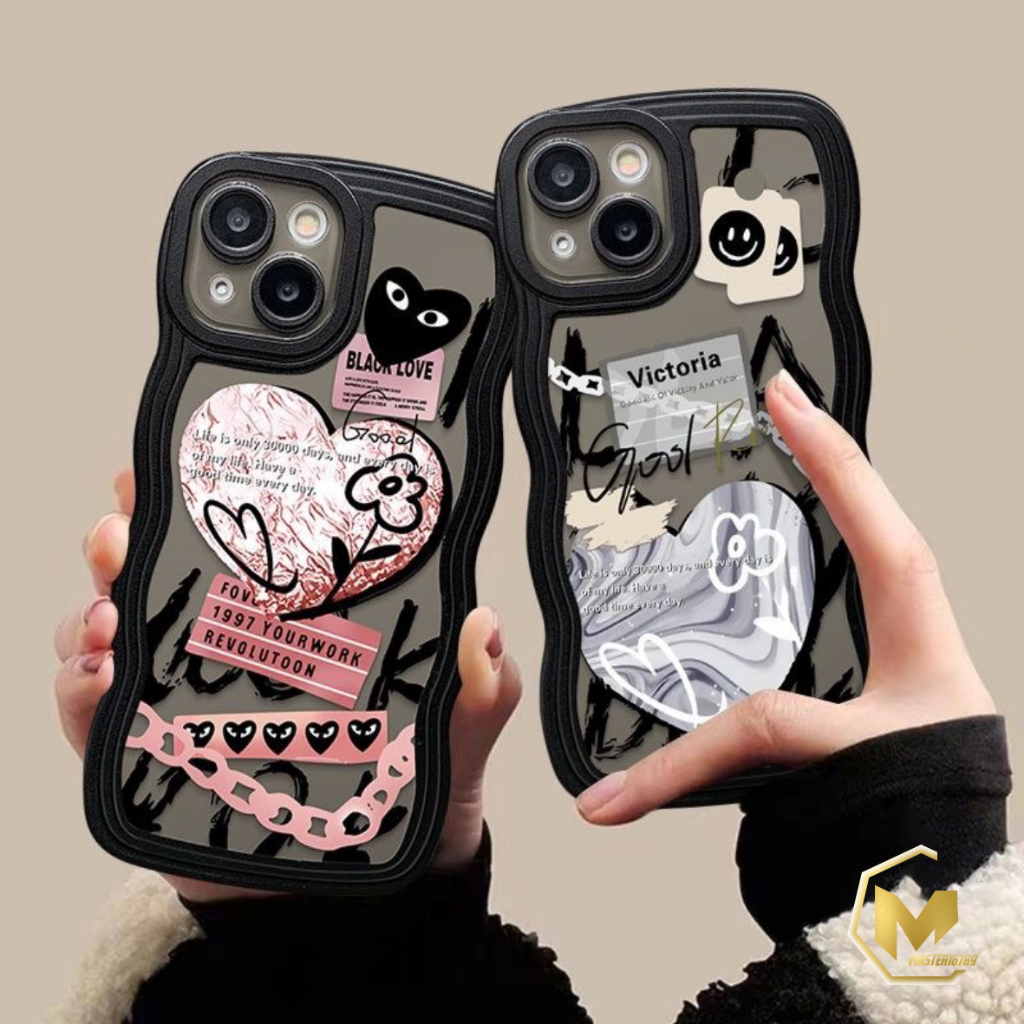 SS814 SOFTCASE TPU FASHION LOVE GRAFITI FOR IPHONE 6 7 8 6+ 7+ 8+ X XS XR XS MAX 11 12 13 14 PRO MAX MA4283