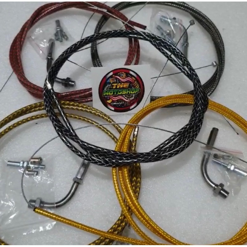 KABEL GAS MOTOR  DOMINO ITALII SERAT PANJANG 220CM PLUS L GAS UNIVERSAL SEMUA JENIS MOTOR