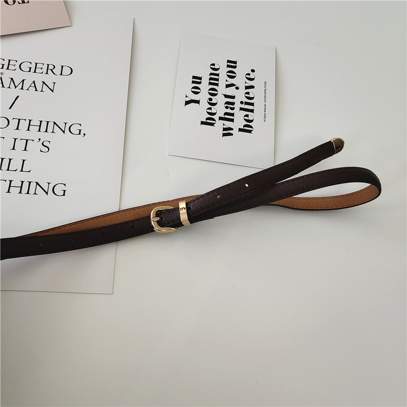 Ikat Pinggang Gesper Wanita Premium Slim Sabuk Kulit Fashion Import Silver Pu Aksesoris Murah belt Retro