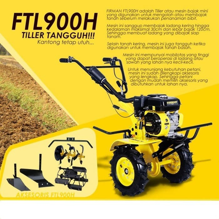 Firman Mesin Bajak Sawah Cultivator Tiller Machine FTL900H