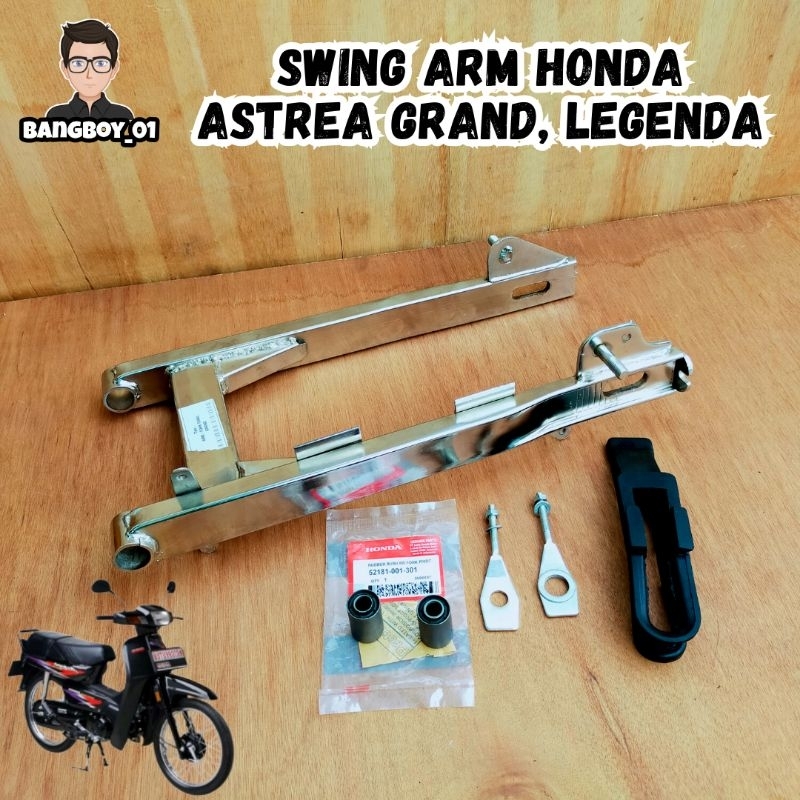 Fullset Full Set Swing Arm Arem Lengan Ayun Motor Honda Grand Astrea Bulus Sabit Impresa 93 97 Legen