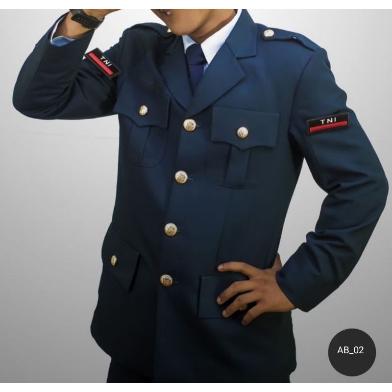 SERAGAM PDU 1 TNI AU / BAJU DINAS TNI AU KANCING LOGAM PDU TNI AU