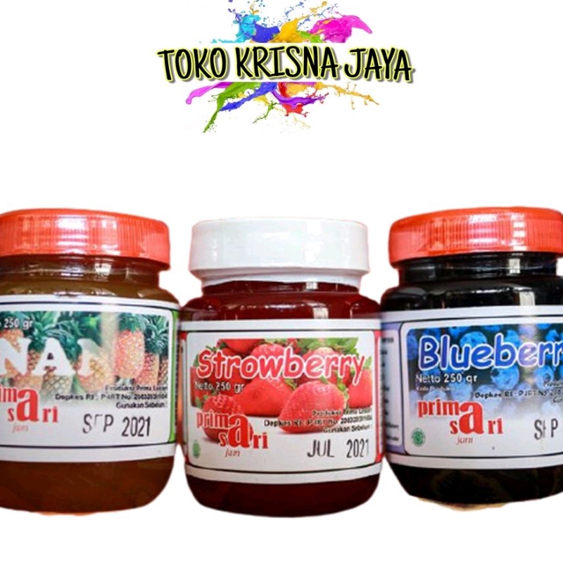 

SELAI PRIMA SARI BOTOL NETTO 250 ML RASA STRAWBERY | NANAS | BLUEBERRY | COKELAT