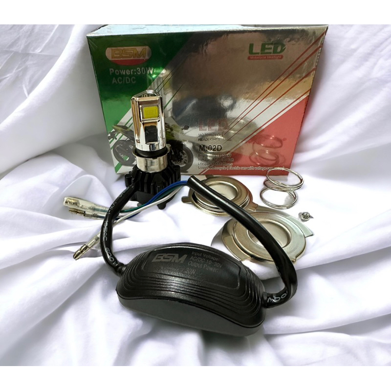 RTD LAMPU LED UTAMA MOTOR M02E 6MATA WHITE BSM LED ORIGINAL HID 6 sisi 35wt BSM LED