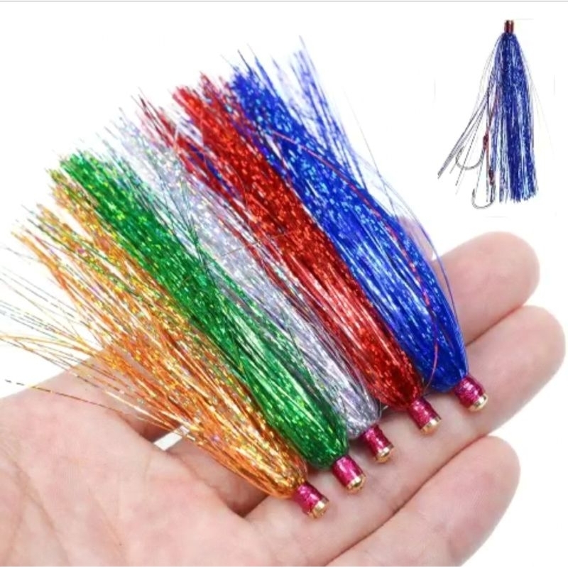 UMPAN SABIKI 9CM UMPAN  KOTREKAN , UMPAN ASSIST HOOK , UMPAN SABIKI , UMPAN PANCING , BAHAN BULU MUT