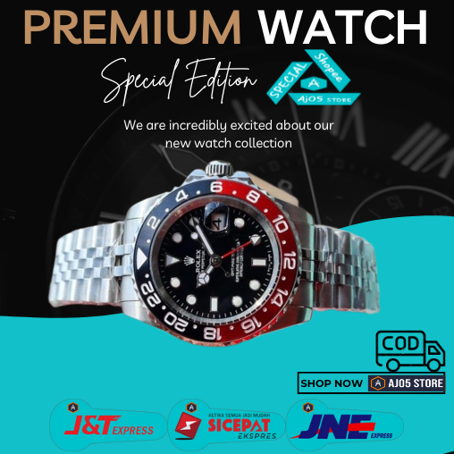 ROLEX AUTOMATIC | GMT MASTER II | COD Otomatis Submariner Hulk Biru Hijau Silver Pepsi Rantai