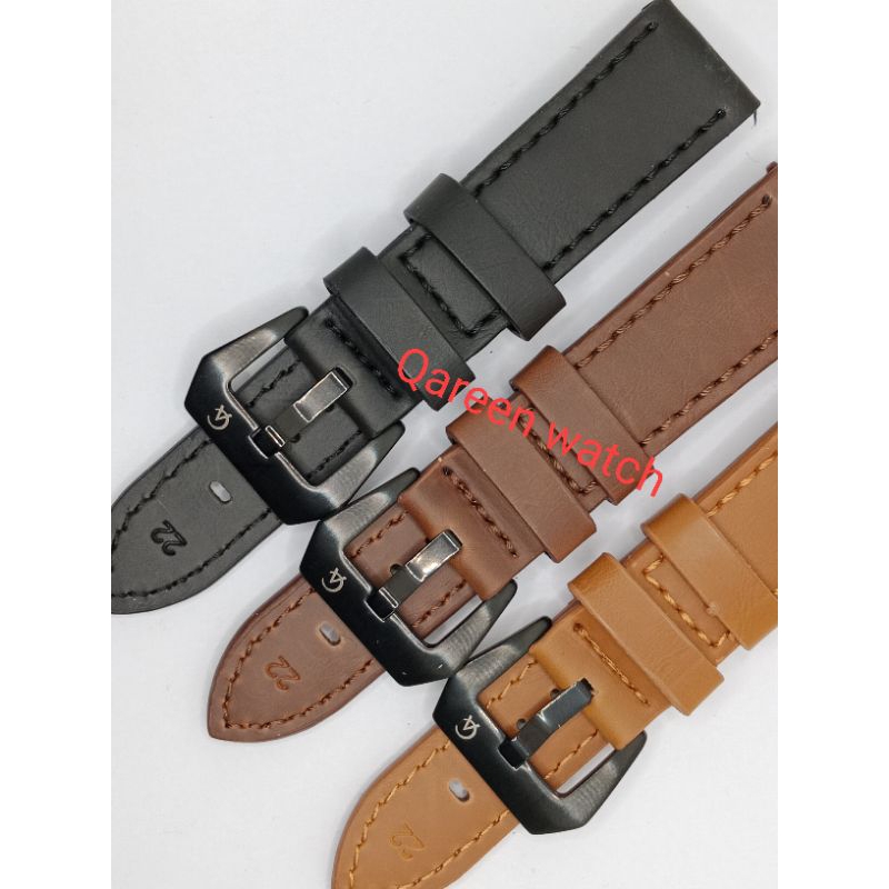 Tali Jam Strap leather 22 24 26 mm Alexandre Christie Tali jam tangan kulit Premium AC 02