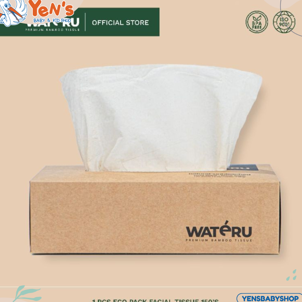 Wateru Premium Bamboo Tissue - Travel Pack 150's