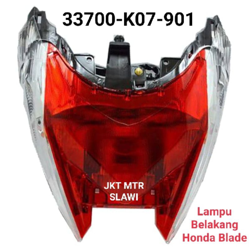 33700-K07-901 Stoplamp Lampu Belakang Honda Blade Assy Light Honda Blade ORIGINAL AHM HONDA AHM HONDA HGP ORI