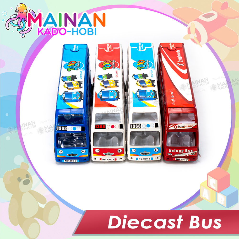 HADIAH ULANG TAHUN MAINAN MINIATUR ANAK DIECAST BUS TAYO MOBIL