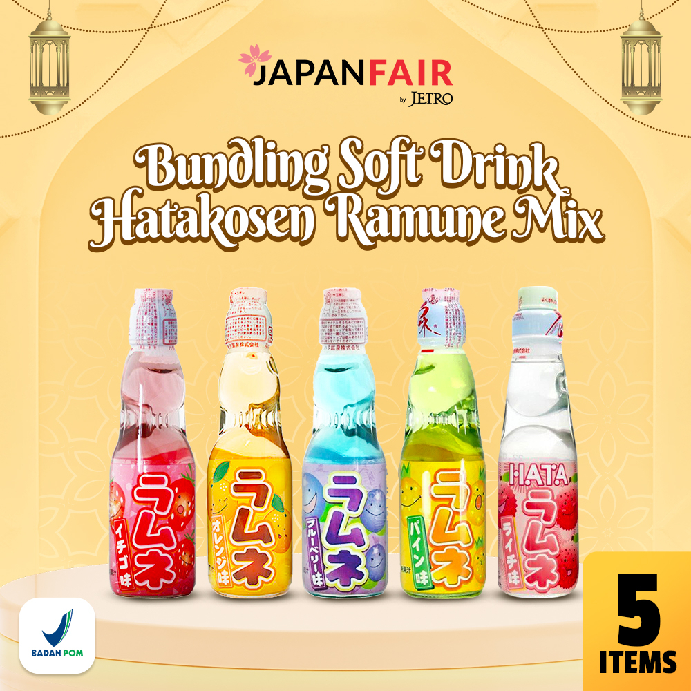 

Paket Soft Drink Jepang Hatakosen Ramune Mix Rasa