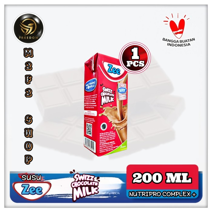 

Zee Susu Kotak UHT Swizz Chocolate Milk | Cokelat - 200 ml (Kemasan Satuan)