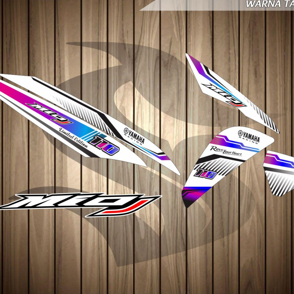 STRIPING YAMAHA MIO J STRIPING BUAT ALL MOTOR YAMAHA MIO J FI PUTIH STIKER/  MOTOR MIO J   variasi M