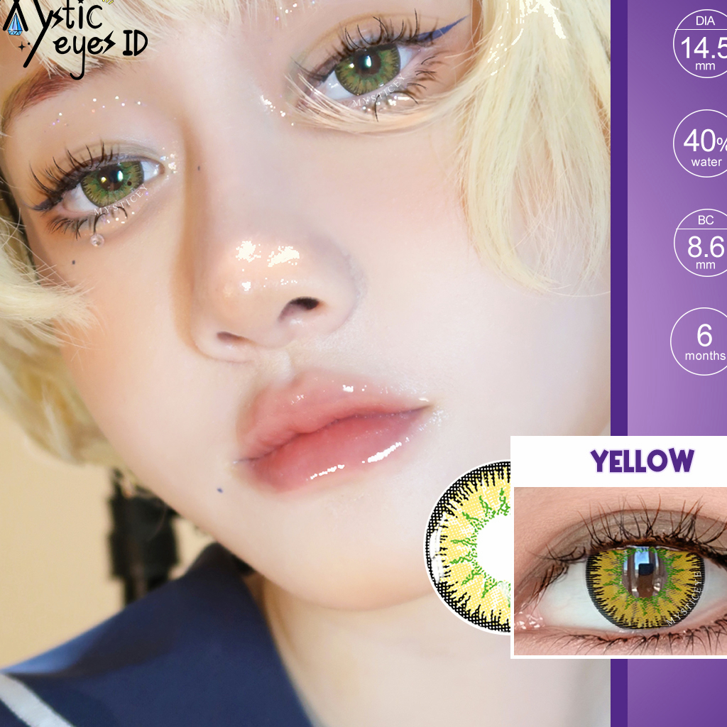 [✅COD] MYSTICEYES SOFTLENS COSPLAY Vika Tricolor LENSA KONTAK EVA ANIME RED BLUE BROWN LENS 14.5MM (NORMAL)